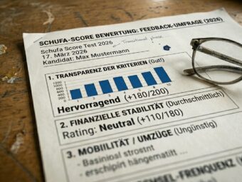 Schufa-score Bewertungsbogen